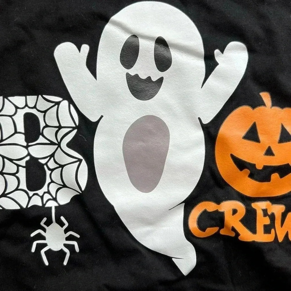 BUNDLE: (1) Shein “Boo Crew” Halloween woman’s tee size: XL (1) pair earrings - Picture 2 of 8